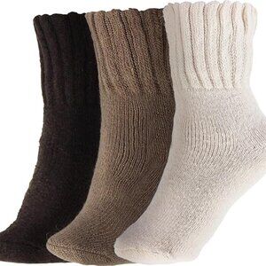 Women's Winter Boots Socks Thick Warm Cozy Crew Socks Solid Color Gifts